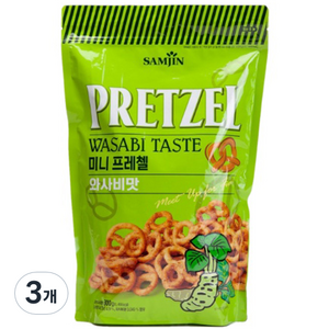 삼진 미니 프레첼 와사비맛, 300g, 3개