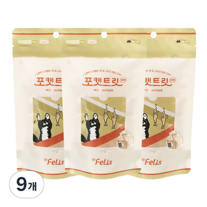 닥터펠리스 포캣트릿 Raw 고양이간식 동결건조 25g, 북어, 9개