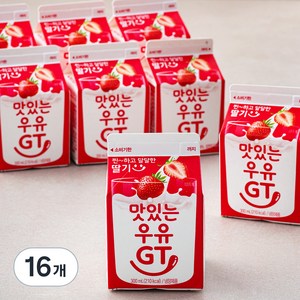 남양유업 맛있는우유 GT 딸기, 300ml, 16개