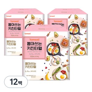 탐사 뽑아쓰는 천연펄프 키친타올, 150매, 12개