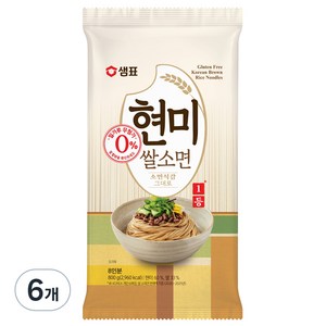 샘표국시 현미 쌀 소면, 800g, 6개