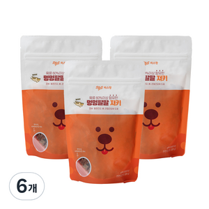 멍멍팔팔 강아지 져키, 황태맛, 200g, 6개
