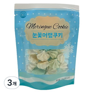 마늘빵집 눈꽃 머랭쿠키, 20g, 3개