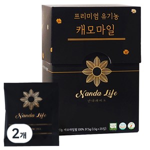 난다라이프 프리미엄 유기농 캐모마일 PLA 티백, 1.5g, 25개입, 2개