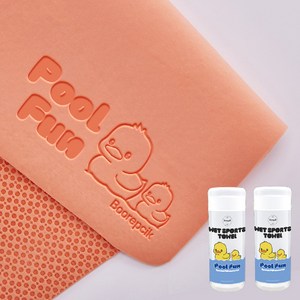 뽀르픽 PVA 수영 스포츠 타월 수건, 오렌지, 2개