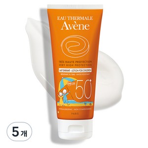 아벤느 선 레 앙팡 선크림 SPF50+ PA+++, 100ml, 5개