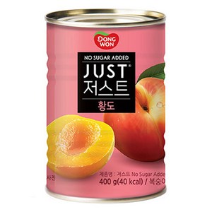 동원 JUST 노슈가 황도 2절 통조림, 400g, 1개