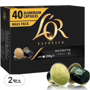 로르에스프레소 리스트레또 맥시팩 네스프레소호환, 5.2g, 40개입, 2개