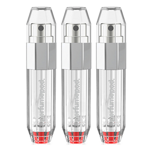 트라발로 퍼퓸팟 크리스탈 펌핑식 충전 휴대용 향수공병 5ml, 실버, 3개