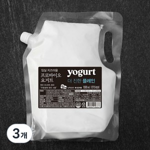 임실치즈마을 요거트 더 진한 플레인, 1.5L, 3개