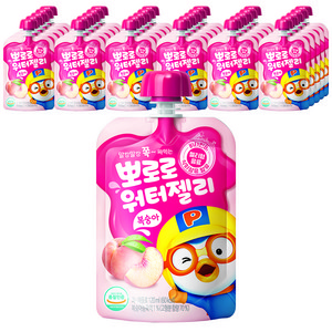 팔도 뽀로로 워터젤리 복숭아, 120ml, 30개