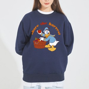 벤힛 디즈니 도날드덕 오버핏 특양면 맨투맨 DNMKOM3003F