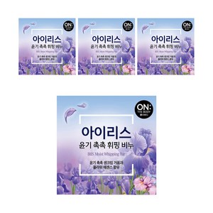 온더바디 플라워 휘핑 비누 아이리스, 90g, 4개