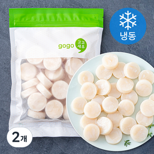 고고새우 캠핑구이 부드러운 손질 가리비 통관자 (냉동), 500g, 2개