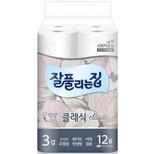 잘풀리는집 클래식 롤화장지 27m, 12개, 1개