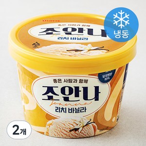 롯데웰푸드 조안나 리치 바닐라 아이스크림 (냉동), 900ml, 2개