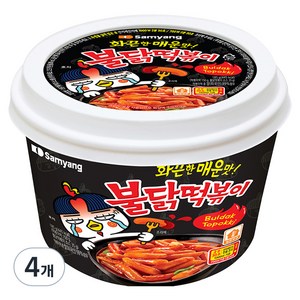 삼양 불닭떡볶이, 185g, 4개