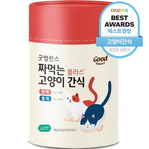 굿밸런스 고양이 짜먹는 간식 플러스 60p, 혼합맛(참치/연어), 12g, 1세트