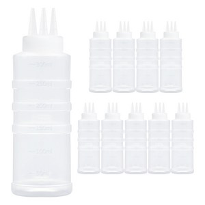 일상속반짝 국내생산 잘라쓰는 소스통 3구 뚜껑 미포함, 10개, 300ml
