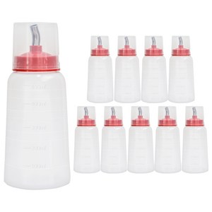 일상속반짝 국내생산 뚜껑 위생 초장 용기 투명, 450ml, 10개