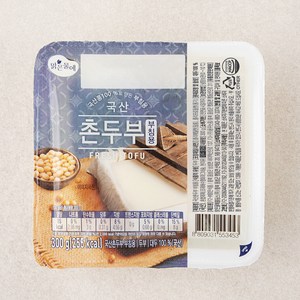 맑은물에 국산촌두부 부침용, 1개, 300g