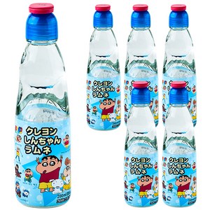 하타코센 크레용 신짱 라무네 탄산음료 소다맛, 200ml, 6개