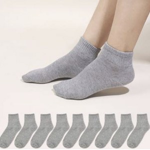 두발로 여성용 커버 무지 중목 밴딩 양말 10켤레