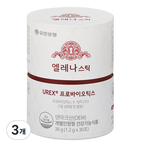 엘레나 스틱 UREX 프로바이오틱스 분말형 질건강 유산균 30p, 36g, 3개