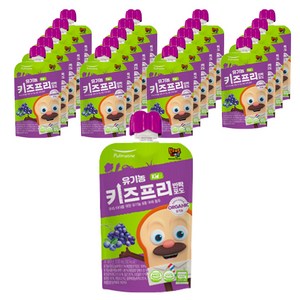풀무원 유기농 어린이주스 키즈프리 반짝포도, 100ml, 20개