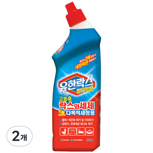 유한락스 멀티액션 락스와세제 고농축 다목적세정용, 2개, 755ml