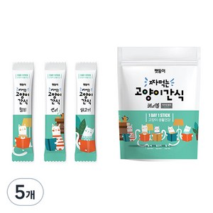 펫둥이 짜먹는 고양이 간식 헤어볼 3종, 혼합맛(참치/연어/닭고기), 360g, 5개