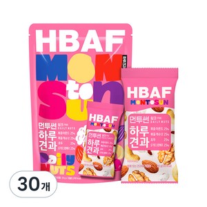 바프 먼투썬 하루견과 핑크, 20g, 30개