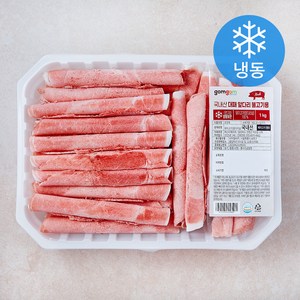 곰곰 국내산 대패 앞다리 불고기용 (냉동), 1개, 1kg