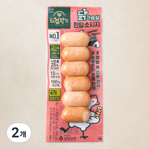 더건강한 닭가슴살 한입 소시지, 120g, 2개