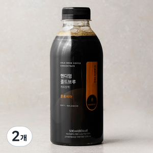 핸디엄 콜드브루 커피원액 콜롬비아, 500ml, 2개