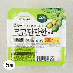 풀무원 크고 단단한 두부, 500g, 5개