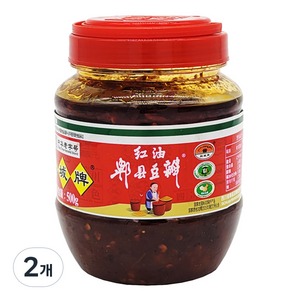 쥐안청 홍유피현 두반장, 500g, 2개