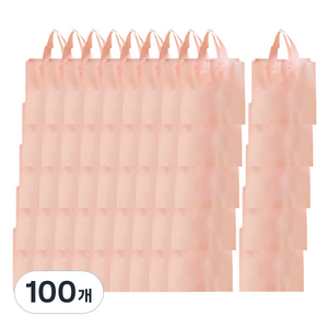 마켓감성 테이크아웃 컬러 포장 가방, 핑크, 100개