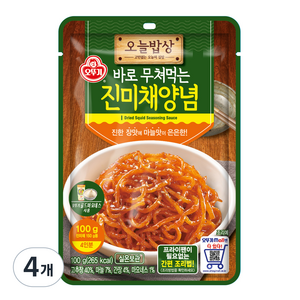 오뚜기 오늘밥상 진미채양념, 4개, 100g