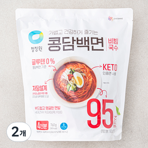 청정원 콩담백면 비빔국수 4인분, 760g, 2개