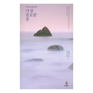 아디야샨티의 가장 중요한 것:삶의 가장 깊은 중심에 두어야 할 단 하나의 진실, 불광출판사