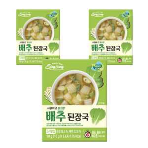 신송 깔끔한 배추된장국, 50g, 3개