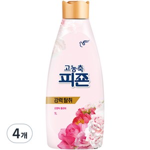 고농축 피죤 강력탈취 오리지널 로맨틱플라워 섬유유연제, 1L, 4개