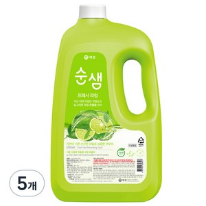 순샘 프레시 라임 주방세제, 3L, 5개