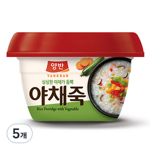 양반 야채죽, 287.5g, 5개