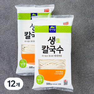 냉장_면사랑 생 칼국수, 500g, 12개