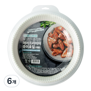 기본에 위생만 생각한 에어프라이어 종이호일, 40개입, 6개