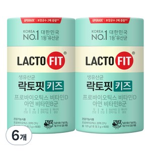 락토핏 키즈 유산균, 120g, 6개