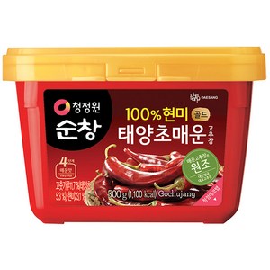 청정원순창 태양초 매운 고추장, 500g, 1개