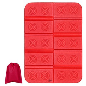 와이엔케이 휴대용 접이식 방습 캠핑 방석, 레드